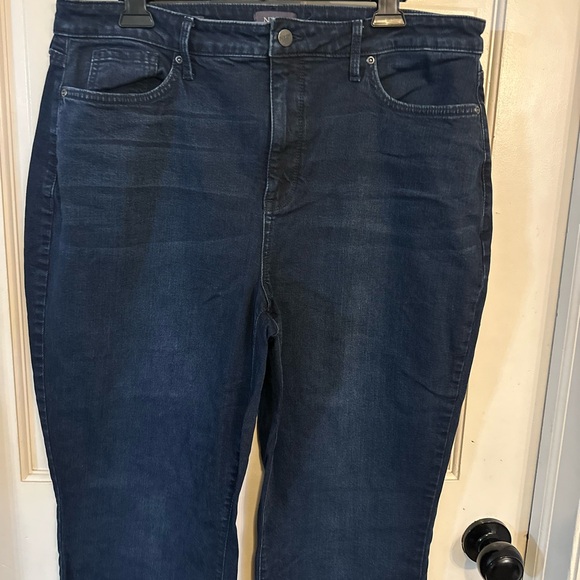 NYDJ Jeans Relaxed Straight Stretch Dark Wash Size 16 LiftTuck Technology - Picture 3 of 12